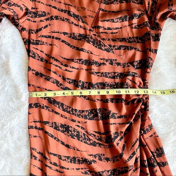 Anine Bing Penelope Dress Zebra Print Silk Wrap Dress ASO TV Animal Print Luxury - Picture 12 of 14